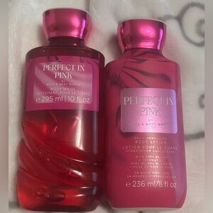 💗 Bath & Body Works Pretty in Pink Body Wash & Lotion Set 💗
